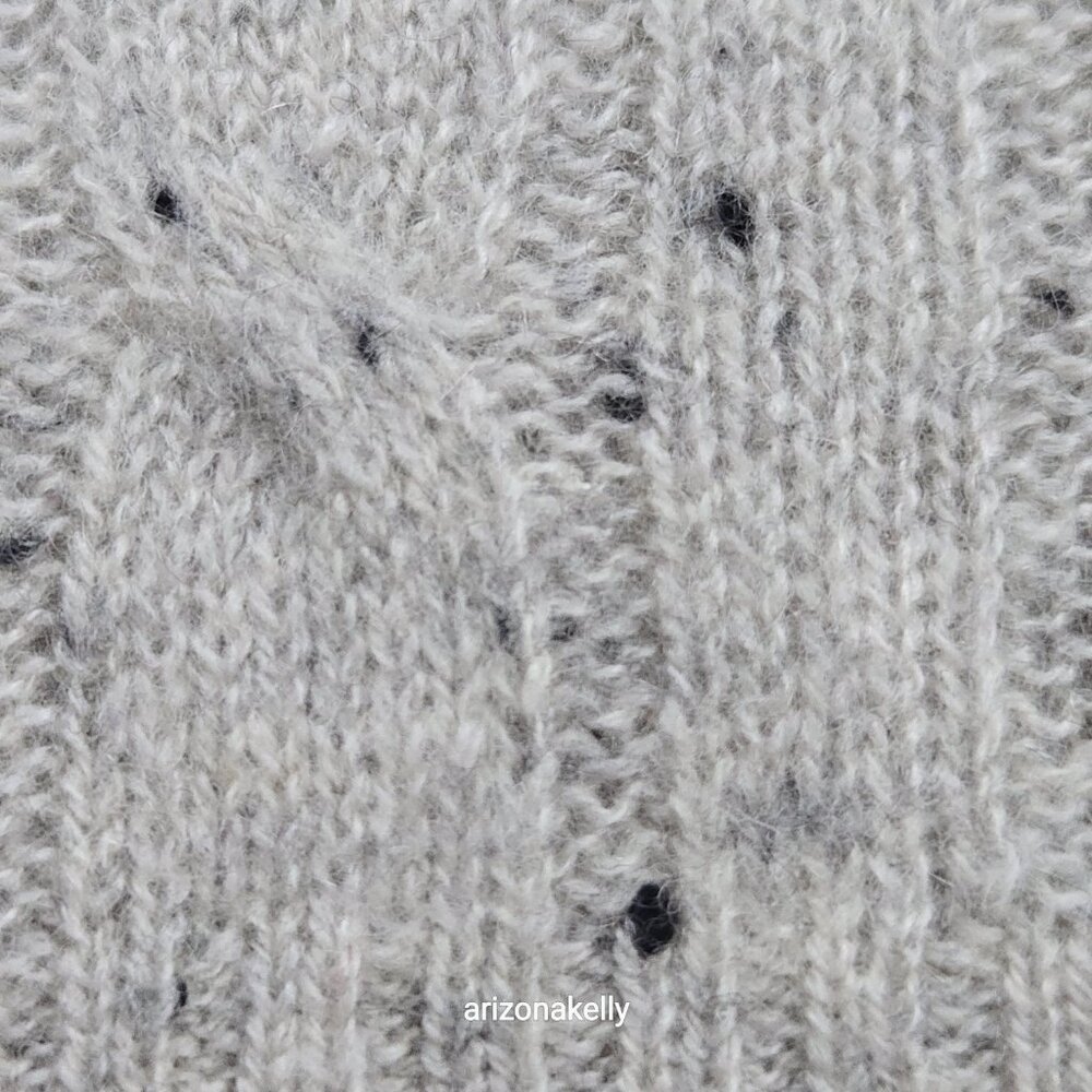 Speckled Cashmere Cable Knit Creme Oversized Scarf - Picture 11 of 13